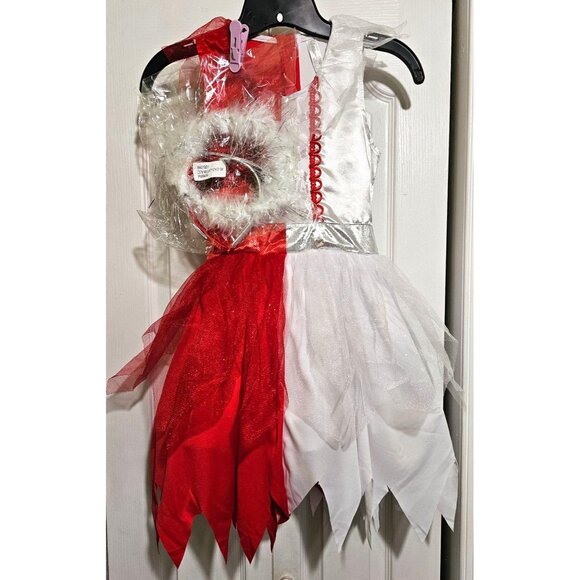 Naughty and Nice Costume Devil Angel Dress Halo Horns Headband NO WINGS Girls M - Picture 1 of 7